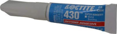 Loctite - 0.11 oz Tube Clear Instant Adhesive - Series 430, 30 sec Fixture Time, 24 hr Full Cure Time, Bonds to Metal, Plastic & Rubber - Benchmark Tooling