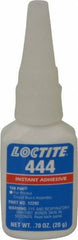 Loctite - 0.70 oz Bottle Clear Instant Adhesive - Series 444, 30 sec Fixture Time, 24 hr Full Cure Time, Bonds to Metal, Plastic & Rubber - Benchmark Tooling