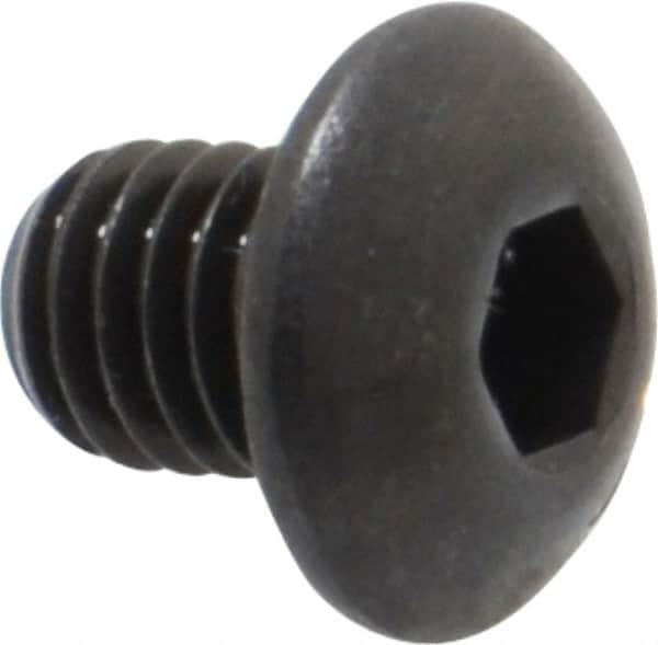 Value Collection - #10-32 UNF Hex Socket Drive, Button Screw - Alloy Steel, Black Oxide Finish, 1/4" Length Under Head - Benchmark Tooling