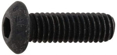 Value Collection - #10-32 UNF Hex Socket Drive, Button Screw - Alloy Steel, Black Oxide Finish, 5/8" Length Under Head - Benchmark Tooling
