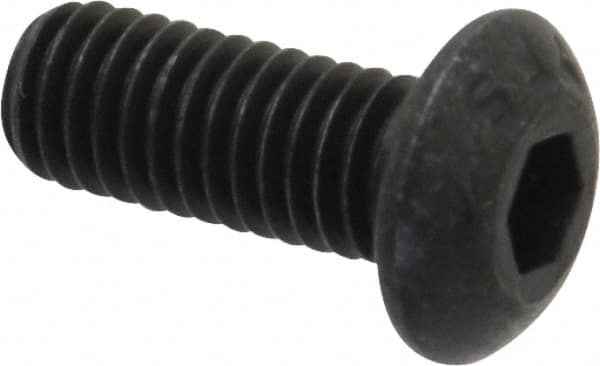 Value Collection - #10-32 UNF Hex Socket Drive, Button Screw - Alloy Steel, Black Oxide Finish, 1/2" Length Under Head - Benchmark Tooling