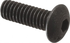 Value Collection - #8-32 UNC Hex Socket Drive, Button Screw - Alloy Steel, Black Oxide Finish, 1/2" Length Under Head - Benchmark Tooling