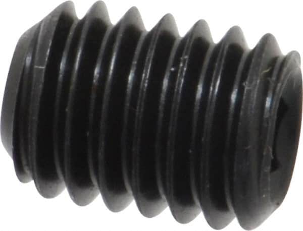 Value Collection - 3/8-16 UNC, 1/2" OAL, Cup Point Set Screw - Grade 8 Alloy Steel, 3/16" Key - Benchmark Tooling