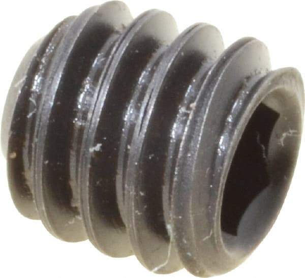 Value Collection - 1/4-20 UNC, 1/4" OAL, Cup Point Set Screw - Grade 8 Steel, 1/8" Key - Benchmark Tooling