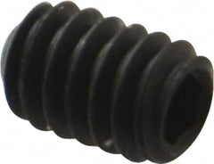 Value Collection - 1/4-20 UNC, 3/8" OAL, Cup Point Set Screw - Grade 8 Steel, 1/8" Key - Benchmark Tooling