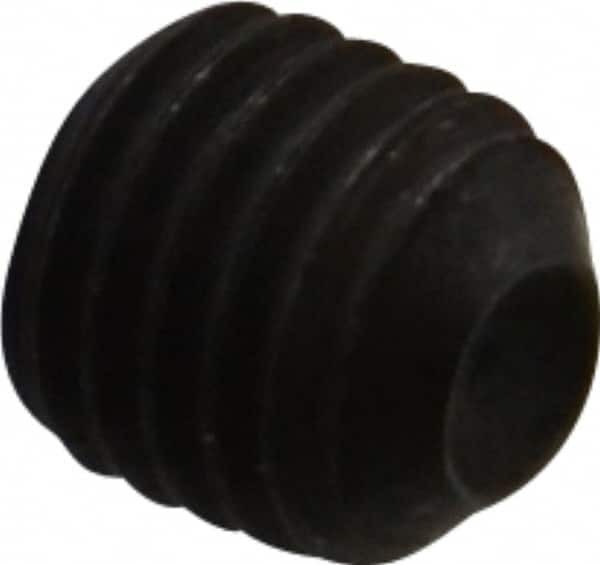 Value Collection - 1/4-28 UNF, 1/4" OAL, Cup Point Set Screw - Grade 8 Steel, 1/8" Key - Benchmark Tooling