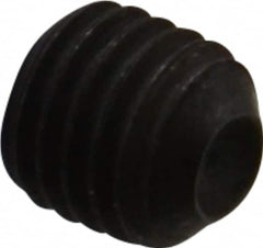 Value Collection - 1/4-28 UNF, 1/4" OAL, Cup Point Set Screw - Grade 8 Steel, 1/8" Key - Benchmark Tooling