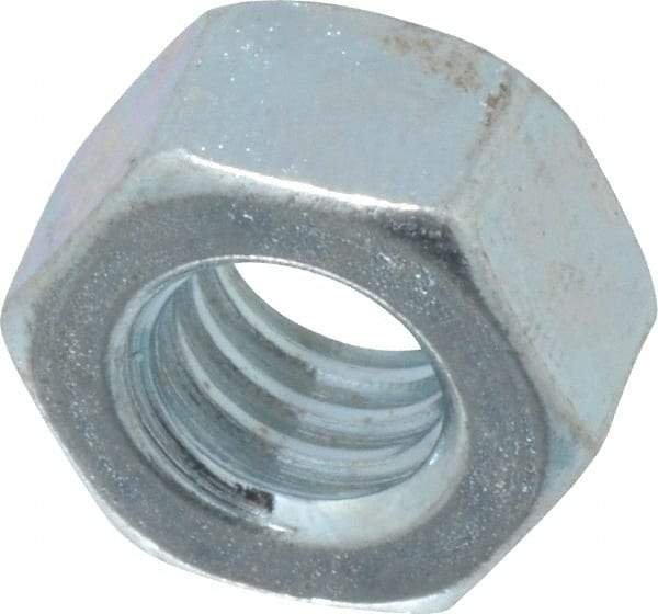 Value Collection - 5/16-18 UNC Steel Right Hand Hex Nut - 1/2" Across Flats, 17/64" High, Zinc-Plated Finish - Benchmark Tooling