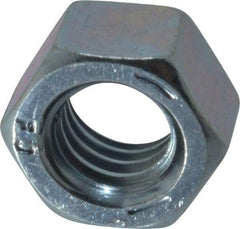 Value Collection - 3/8-16 UNC Steel Right Hand Hex Nut - 9/16" Across Flats, 21/64" High, Zinc-Plated Finish - Benchmark Tooling