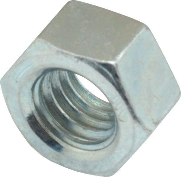 Value Collection - 1/2-13 UNC Steel Right Hand Hex Nut - 3/4" Across Flats, 7/16" High, Zinc-Plated Finish - Benchmark Tooling