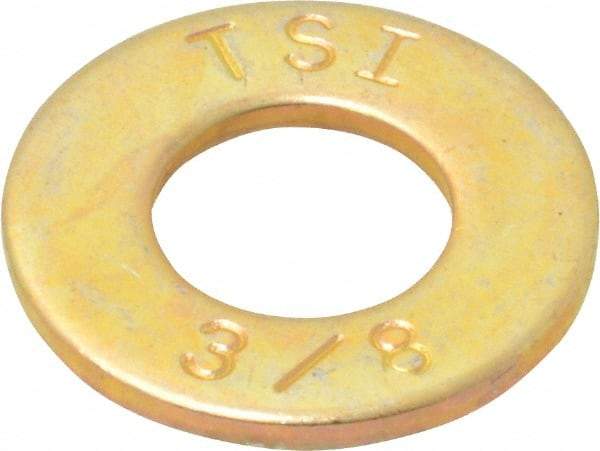 Value Collection - 3/8" Screw, Grade 8 Alloy Steel SAE Flat Washer - 13/32" ID x 13/16" OD, 1/16" Thick - Benchmark Tooling
