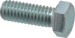 Made in North America - 3/8-16 UNC, 1" Length Under Head Hex Head Cap Screw - Fully Threaded, Grade 5 Steel, Zinc-Plated Finish, 9/16" Hex - Benchmark Tooling