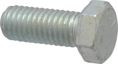 Made in North America - 1/2-13 UNC, 1-1/4" Length Under Head Hex Head Cap Screw - Fully Threaded, Grade 5 Steel, Zinc-Plated Finish, 3/4" Hex - Benchmark Tooling