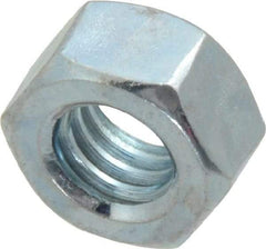 Value Collection - 5/16-18 UNC Steel Right Hand Hex Nut - 1/2" Across Flats, 17/64" High, Zinc-Plated Finish - Benchmark Tooling