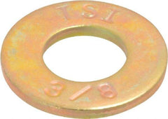 Made in USA - 3/8" Screw, Grade 8 Alloy Steel SAE Flat Washer - 13/32" ID x 13/16" OD, 1/16" Thick - Benchmark Tooling