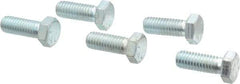 Made in USA - 3/8-16 UNC, 1" Length Under Head Hex Head Cap Screw - Fully Threaded, Grade 5 Steel, Zinc-Plated Finish, 9/16" Hex - Benchmark Tooling