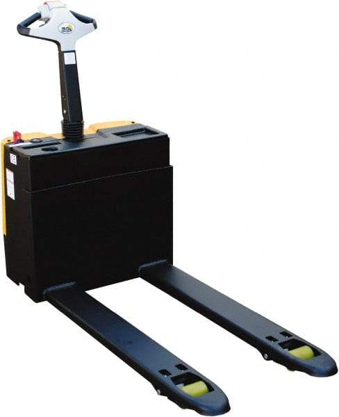 Vestil - 3,300 Lb Capacity, 7-51/64" Lift Electric Pallet Truck - 3.1" Min Lift Height, 47" Fork Length x 25" Fork Width, 28-1/4" Overall Width - Benchmark Tooling
