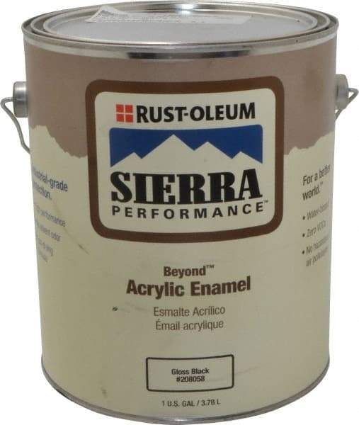 Rust-Oleum - 1 Gal Black Gloss Finish Acrylic Enamel Paint - Interior/Exterior, <0 gL VOC Compliance - Benchmark Tooling