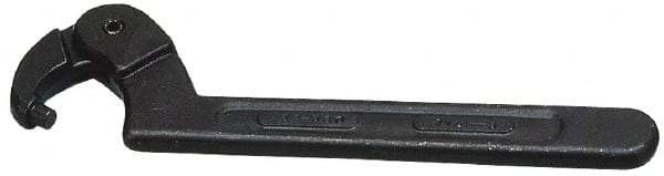 Martin Tools - 4-1/2" to 6-1/4" Capacity, Adjustable Pin Spanner Wrench - 12-1/8" OAL, 1/4" Hook Pin Height - Benchmark Tooling