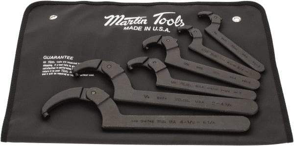Martin Tools - 3/4" to 6-1/4" Capacity, Pin Spanner Wrench Set - Adjustable - Benchmark Tooling