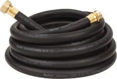 Parker - 25' Long Contractor Hose - 5/8" Diam, 3/4" GHT, Rubber, 100 psi, Black - Benchmark Tooling