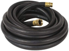 Parker - 25' Long Contractor Hose - 3/4" Diam, 3/4" GHT, Rubber, 100 psi, Black - Benchmark Tooling