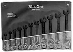 Martin Tools - 14 Piece, 3/8 to 1-1/4" Combination Wrench Set - Benchmark Tooling