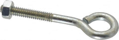 Gibraltar - 1/4-20, Zinc-Plated Finish, Steel Wire Turned Open Eye Bolt - 1-1/4" Thread Length, 1/2" ID x 1" OD, 2" Shank Length - Benchmark Tooling