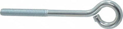 Gibraltar - 1/4-20, Zinc-Plated Finish, Steel Wire Turned Open Eye Bolt - 1-1/2" Thread Length, 1/2" ID x 1" OD, 3" Shank Length - Benchmark Tooling