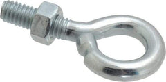 Gibraltar - 5/16-18, Zinc-Plated Finish, Steel Wire Turned Open Eye Bolt - 7/8" Thread Length, 5/8" ID x 1-1/4" OD, 1" Shank Length - Benchmark Tooling