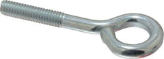 Gibraltar - 5/16-18, Zinc-Plated Finish, Steel Wire Turned Open Eye Bolt - 1-1/4" Thread Length, 5/8" ID x 1-1/4" OD, 2" Shank Length - Benchmark Tooling