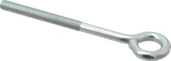 Gibraltar - 5/16-18, Zinc-Plated Finish, Steel Wire Turned Open Eye Bolt - 2-1/2" Thread Length, 5/8" ID x 1-1/4" OD, 4" Shank Length - Benchmark Tooling