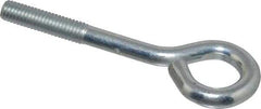 Gibraltar - 3/8-16, Zinc-Plated Finish, Steel Wire Turned Open Eye Bolt - 1-1/2" Thread Length, 3/4" ID x 1-1/2" OD, 3" Shank Length - Benchmark Tooling