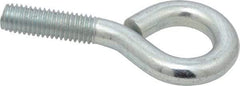 Gibraltar - 1/2-13, Zinc-Plated Finish, Steel Wire Turned Open Eye Bolt - 1-1/2" Thread Length, 1" ID x 2" OD, 2" Shank Length - Benchmark Tooling