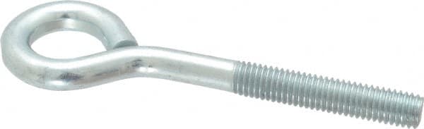 Gibraltar - 1/2-13, Zinc-Plated Finish, Steel Wire Turned Open Eye Bolt - 2-1/2" Thread Length, 1" ID x 2" OD, 4" Shank Length - Benchmark Tooling