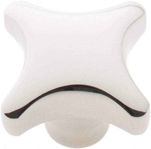 KIPP - 1.57" Head Diam, 4 Point Lobed Knob - 5/16-18 Hole, Stainless Steel - Benchmark Tooling