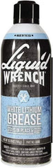 Liquid Wrench - 10.25 oz Aerosol Lithium General Purpose Grease - White, 225°F Max Temp, - Benchmark Tooling