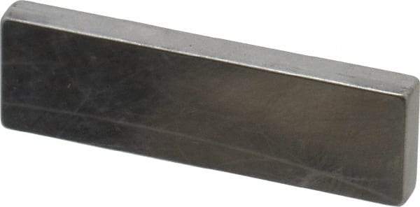 Mitutoyo - 0.124" Rectangular Steel Gage Block - Accuracy Grade AS-1, Includes Certificate of Inspection - Benchmark Tooling