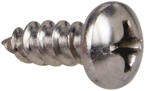 Value Collection - #6 Pan Head Phillips Sheet Metal Screw - Stainless Steel, 3/8" Length Under Head, Grade 316 - Benchmark Tooling
