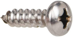Value Collection - #6 Pan Head Phillips Sheet Metal Screw - Stainless Steel, 1/2" Length Under Head, Grade 316 - Benchmark Tooling