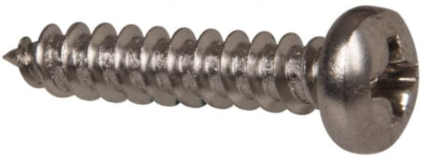 Value Collection - #6 Pan Head Phillips Sheet Metal Screw - Stainless Steel, 3/4" Length Under Head, Grade 316 - Benchmark Tooling