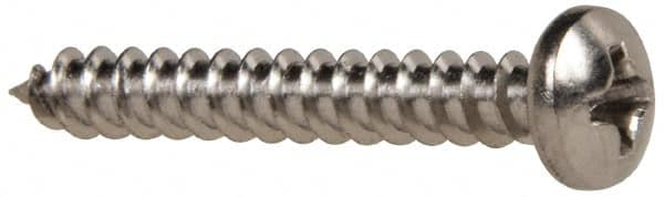 Value Collection - #6 Pan Head Phillips Sheet Metal Screw - Stainless Steel, 1" Length Under Head, Grade 316 - Benchmark Tooling