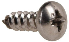Value Collection - #8 Pan Head Phillips Sheet Metal Screw - Stainless Steel, 1/2" Length Under Head, Grade 316 - Benchmark Tooling