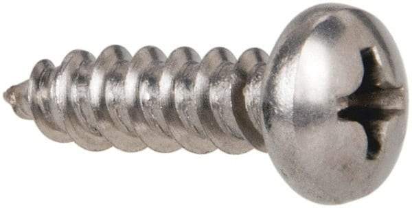 Value Collection - #8 Pan Head Phillips Sheet Metal Screw - Stainless Steel, 5/8" Length Under Head, Grade 316 - Benchmark Tooling