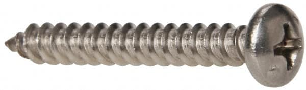 Value Collection - #8 Pan Head Phillips Sheet Metal Screw - Stainless Steel, 1-1/4" Length Under Head, Grade 316 - Benchmark Tooling