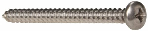 Value Collection - #8 Pan Head Phillips Sheet Metal Screw - Stainless Steel, 2" Length Under Head, Grade 316 - Benchmark Tooling