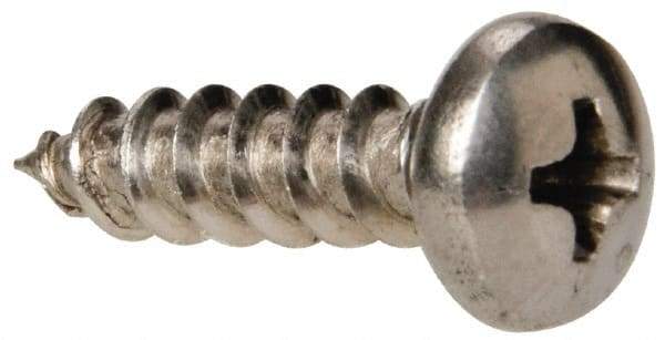Value Collection - #10 Pan Head Phillips Sheet Metal Screw - Stainless Steel, 3/4" Length Under Head, Grade 316 - Benchmark Tooling