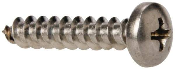 Value Collection - #10 Pan Head Phillips Sheet Metal Screw - Stainless Steel, 1" Length Under Head, Grade 316 - Benchmark Tooling