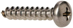 Value Collection - #10 Pan Head Phillips Sheet Metal Screw - Stainless Steel, 1" Length Under Head, Grade 316 - Benchmark Tooling