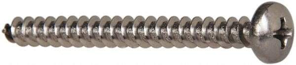 Value Collection - #10 Pan Head Phillips Sheet Metal Screw - Stainless Steel, 2" Length Under Head, Grade 316 - Benchmark Tooling